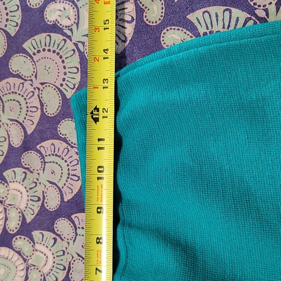 Vintage Mini Sweater Knit Skirt Bright Blue-Green! So Cool! - Picture 6 of 6